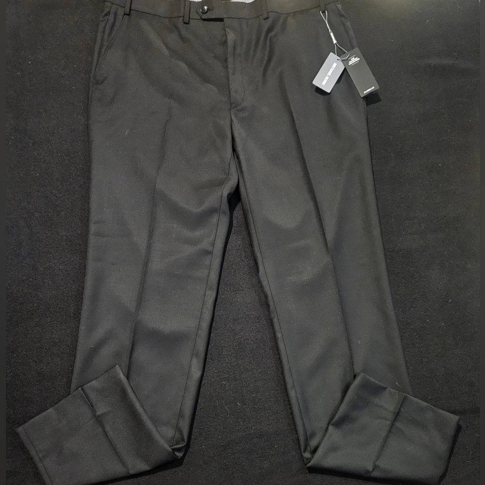 Michael Kors Men's‎ Black Classic-Fit Wool-Blend Suit Pants Size 38/34 NWT